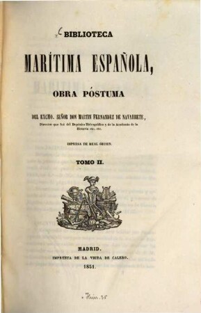 Biblioteca marítima española : obra póstuma, 2