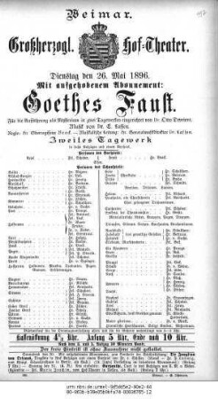 Faust. Zweites Tagewerk