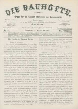 No. 21. Frankfurt a. M., den 26. Mai 1906. 49. Jahrgang.
