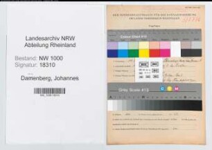 Entnazifizierung Johannes Dannenberg, geb. 14.09.1892 (Lehrer)