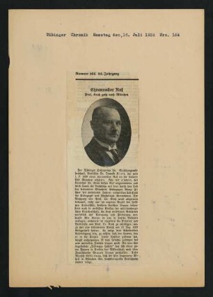 Ehrenvoller Ruf nach München 1938
