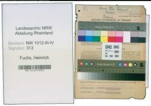 Entnazifizierung Heinrich Fuchs , geb. 27.12.1896 (Rechtsanwalt)