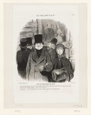 Quand on a son portrait au salon, Blatt 59 der Folge "Les Beaux jours de la vie“, in: "Le Charivari", Paris 1845