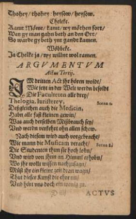 Argumentum Actus Tertii.