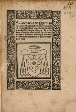 Libellus in defensionem Astrologorum iudicantium ex coniunctionibus planetarum in piscibus anni 1524