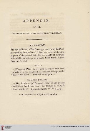 Appendix No. III