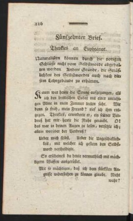 Fünfzehnter Brief