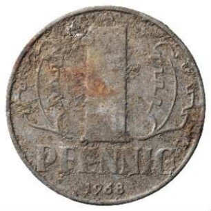 Fundmünze, Pfennig, 1968