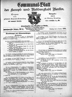 1881,41: No. 41, 9. Oktober 1881