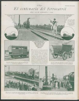 El centenario del ferrocarril [1825 - 27 de septiembre - 1925]