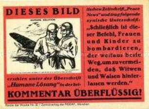 NS-Propagandazettel "Parole der Woche", Nr. 32, mit antibritischer Polemik