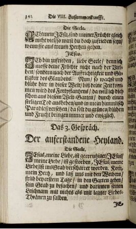 Das 3. Gespräch. Der auferstandene Heyland.