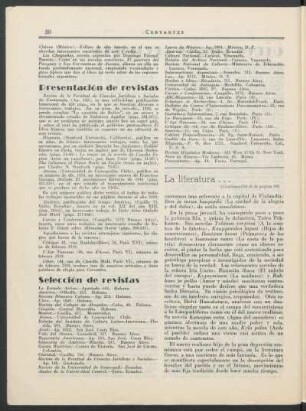 Selección de revistas