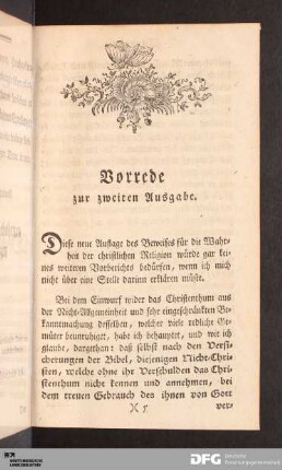 Vorrede zur zweiten Ausgabe