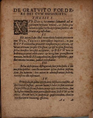 Theses de gratuito foedere Dei cum hominibus