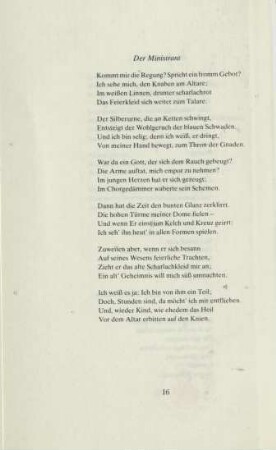 Der Ministrant