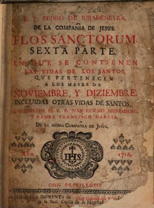 Flos Sanctorum : sexta parte