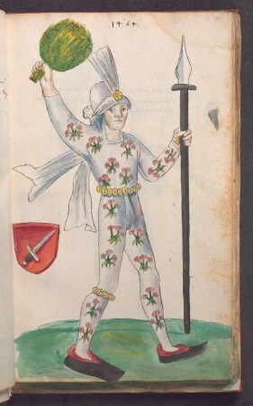 Schembartläufer mit Wappen, 1464