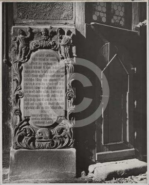 Epitaph an der Sakristeiwand der Friedenskirche Schweidnitz