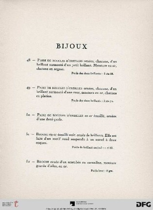 Bijoux (Nr. 48-87)