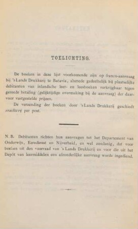 Toelichting