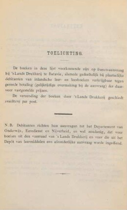 Toelichting