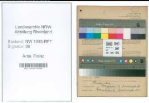 Entnazifizierung Franz Arns , geb. 28.03.1912 (Wirt)