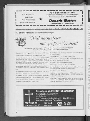 Weihnachtsfeier mit großen Festball