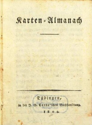 Karten-Almanach