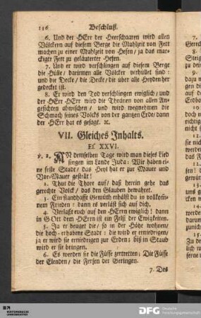 VII. Gleiches Inhalts.