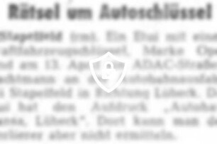 Rätsel um Autoschlüssel