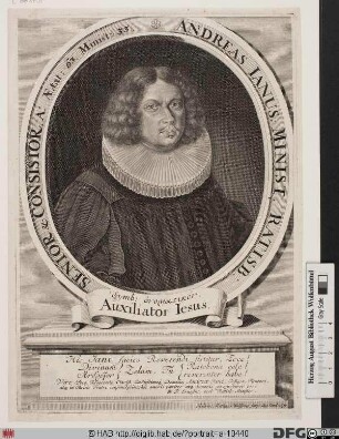 Bildnis Andreas Jahn (lat. Janus)