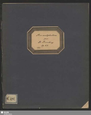 Pièce facile : Cantabile et Variations sur deux Airs Westphaliens pour le Violoncelle accompagné de 2 Violons, Alto et Basse (ou de Pianoforte); Oeuv. 65