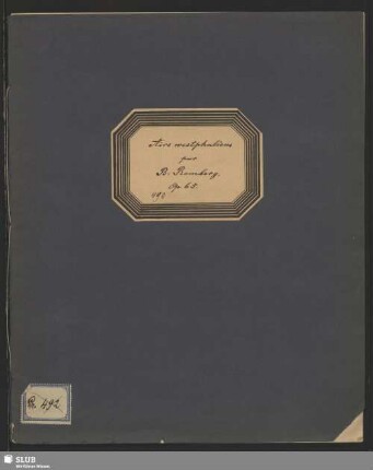 Pièce facile : Cantabile et Variations sur deux Airs Westphaliens pour le Violoncelle accompagné de 2 Violons, Alto et Basse (ou de Pianoforte); Oeuv. 65