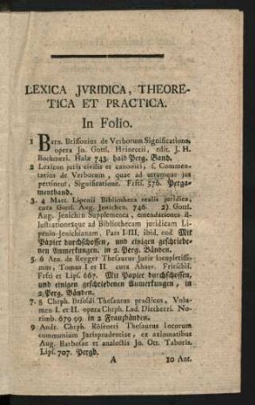Lexica Juridica [...]