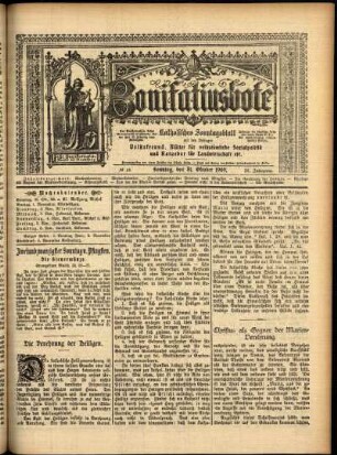 Erste Ausgabe vom Sonntag, den 31. Oktober 1909.