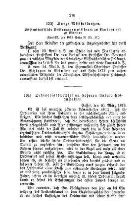 Kurze Mittheilungen : [II. Gymnasien und Realschulen]