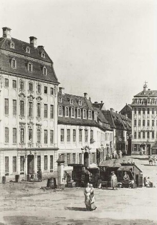 Der Neustädter Markt zu Dresden : Brunnen, Neustädter Markt, Dresden, Gem. 1750/51