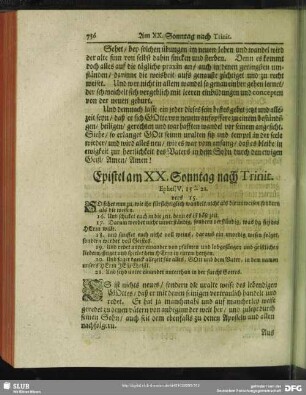Epistel am XX. Sonntag nach Trinit. Ephes. V., 15 -- 21. vers. 15.