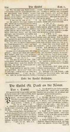 Die Epistel St. Pauli an die Römer.