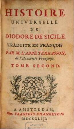 Histoire Universelle De Diodore De Sicile, 2