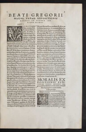 Moralis Expositionis Sanctissimi Patris Gregorii Magni ... Liber primus.