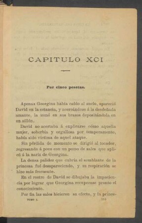 Capítulo XCI - Por cinco pesetas.