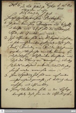 Brief von Heinrich Julius Elers an August Hermann Francke.