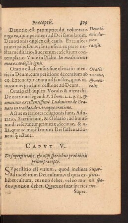Capvt V. De superstitione, [et] alijs speciebus prohibitis primo praecepto.