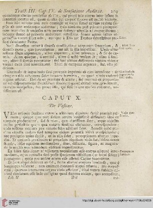 Caput X: De Visione