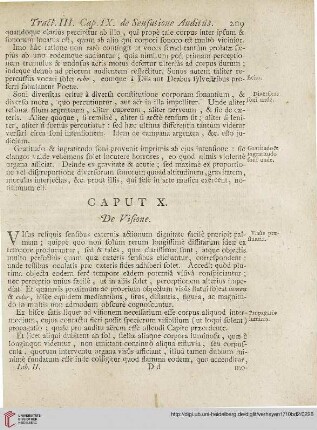 Caput X: De Visione