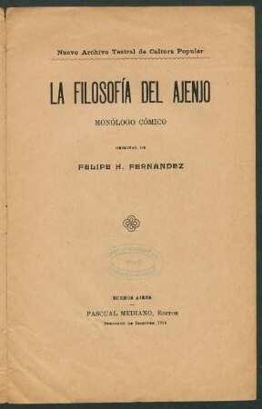 La filosofía del ajenjo : monólogo cómico