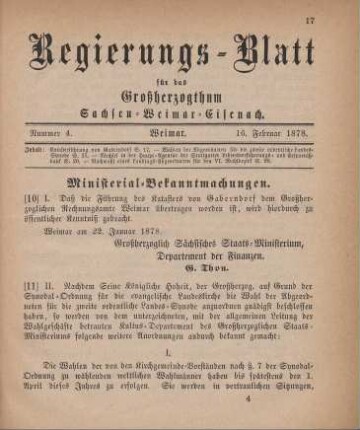 11. Ministerial-Bekanntmachung, die Wahlen der Abgeordneten für die zweite ordentliche Landes-Synode betreffend