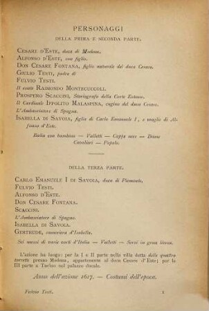 Fulvio Testi, bozzetti letterari e politici del seicento